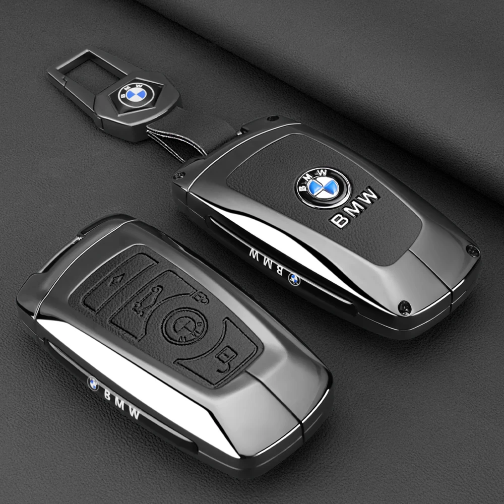 메탈 자동차 스타일링 키 커버 케이스 홀더 쉘 가방 자동차 키체인 액세서리 BMW F30 F20 F10 F18 F22 F01 X3 X4 F06 F02 M3 M5 용
