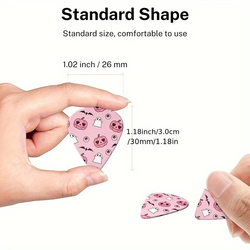 6 Pcs Original Sound Guitar Picks Double-Sided Printed Ukulele Guitar Finger Shrapnel Keychain Holster Gift For Music Lovers
