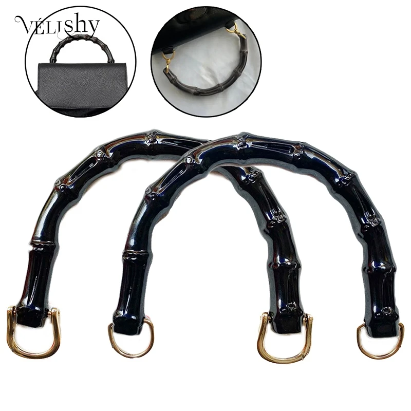 

Handbag Handle Woven Bag Accessories Woven Bag Handle Imitation Bamboo Bag Strap Box Handle Plastic Bag Handle DIY Black