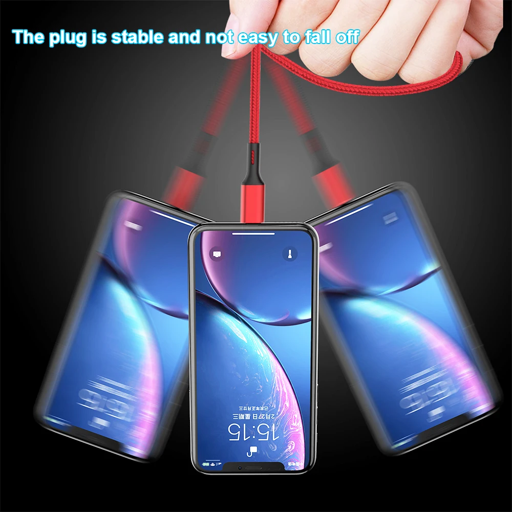 Universal 3-in-1 Fast Charging USB Cable - 2.4A Max