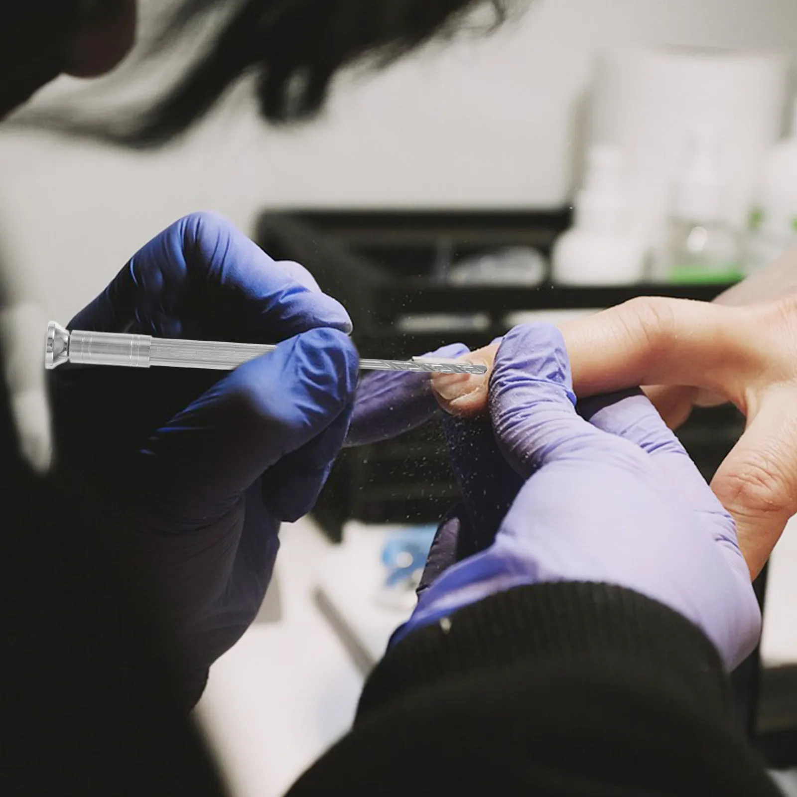 1세트 전문 네일 드릴 수동 핸드 드릴 공예용 네일 용품 참 장식 피어싱 도구 네일 아트 액세서리