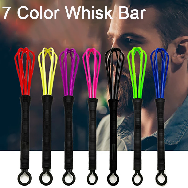 7Pcs/set Professional Plastic Whisk Hairdressing Dyeing Brush Hair Color Mixer Stirrer Salon Styling Tools Barber Accessories