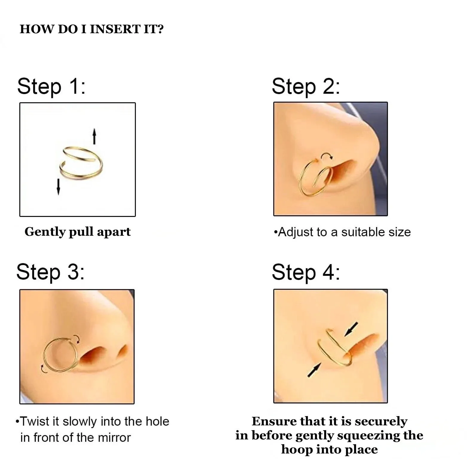 Nose Screw How To Put In Different Nose Rings Nose Pin Putting A