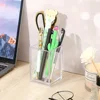 Make Up Organizer Box Acrylic Pencil Pen Holder Desk Holder Initial Name Purple Flower 26 Letters Pattern Makeup Brush Storage 4