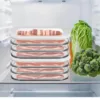 Storage Container for Fridge Storage Stackable Lunch Meat Storage Ham and Cheese Container for Fridge Silicone Container Covers 2