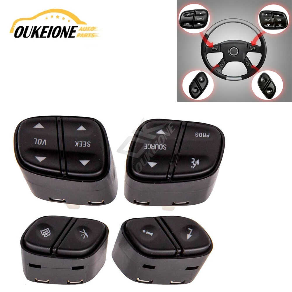 For Hummer H2 Buick Rainier Chevrolet Tahoe GMC Yukon 2003-2006 Steering Wheel Radio Volume Control Switch Button Accessories