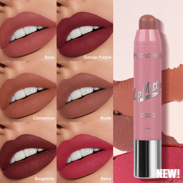 Moisturizing Lip Stain,Waterproof Lipstick，long Lasting，Matte Crayon Lipstick,Lightweight,Smooth Lipstick Pen,