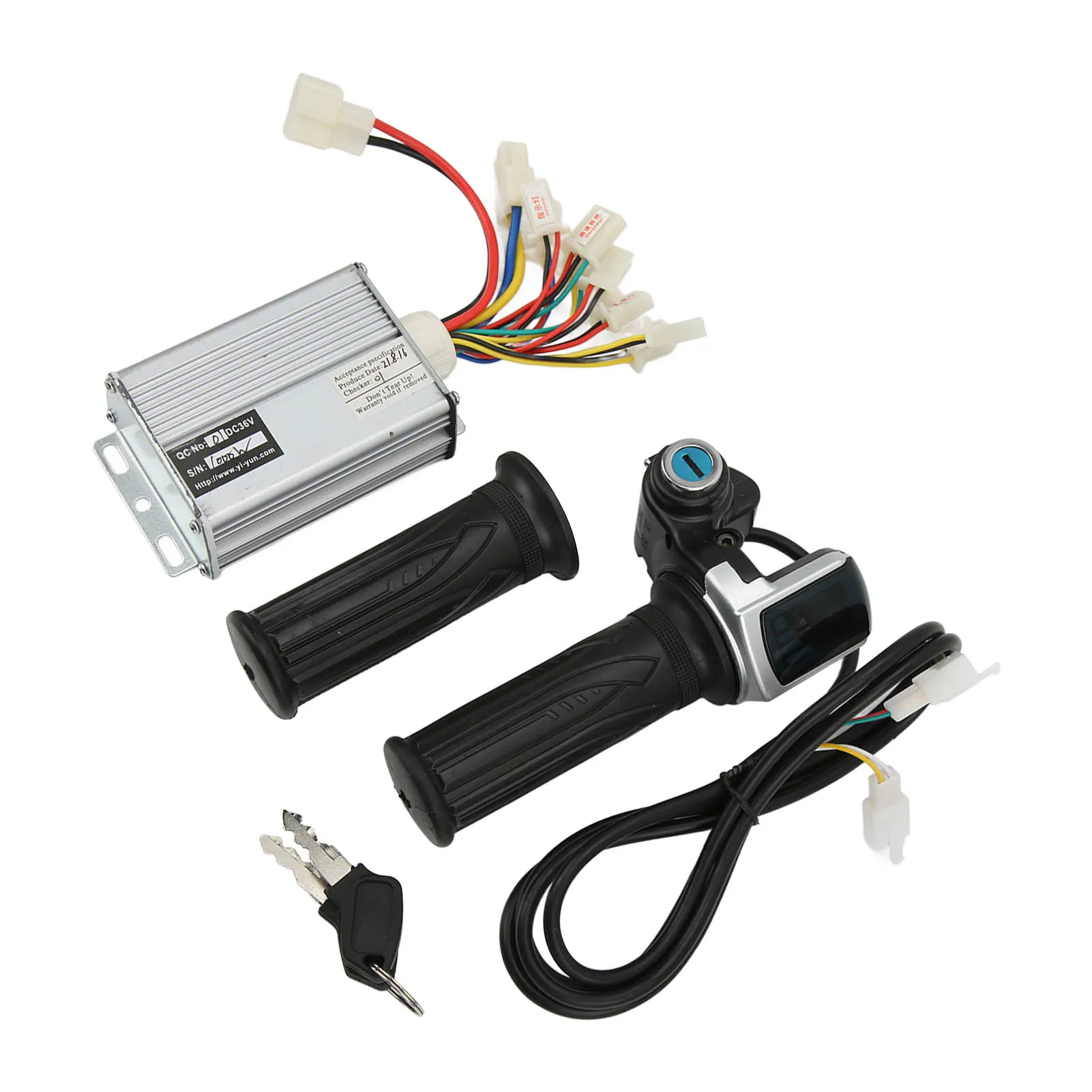 36V 1000W Motor Brushed Speed Controller with Locking Battery Display Throttle Grip for Mini Bike Throttle Grip motor speed controller