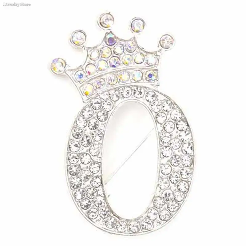 A-Z 26 Letters Rhinestone Brooch Pin - Sparkly Initial Jewelry Gift For Women - View #10