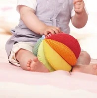 Custom Baby Magic Stuff Rainbow Fabric Sensory Ball Montessori Infant Educational Color Cognitive Cloth Soft Plush Bumpy Toy 1