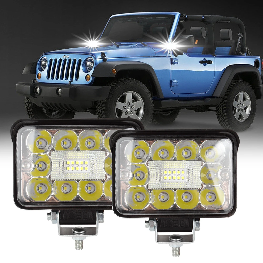 

MIHAZ 60W LED Bright Work Light Headlight For Tractor Offroad Car Driving Daylight For Truck Boat ATV SUV 10V-30V Waterproof