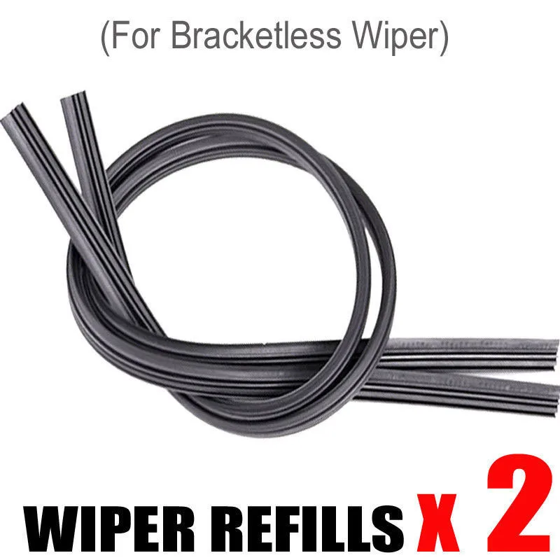 2pcs Frameless RubberWindscreen wipers Insert Refill For Wiper Blade