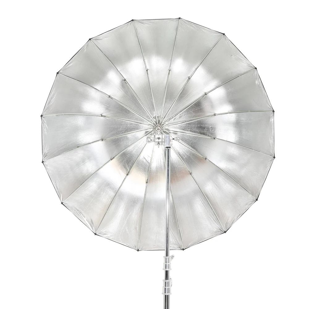 고독스 UB-165S 65인치(165cm) 파라볼릭 블랙 반사 우산 스튜디오 조명 우산 (블랙 실버 디퓨저 커버 천 포함)