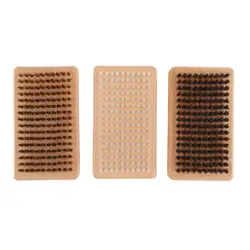 3Pcs Snowboard Wax Brush Kit Horsehair Brush Portable Convenient Durable Ski Brushes for Ski Outdoor Sports Traveling Snowboard