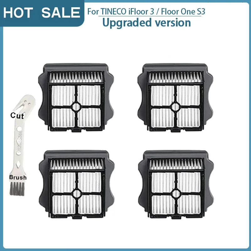 Cordless Floor Washer Replacement Roller Brush and HEPA Filter Accessories