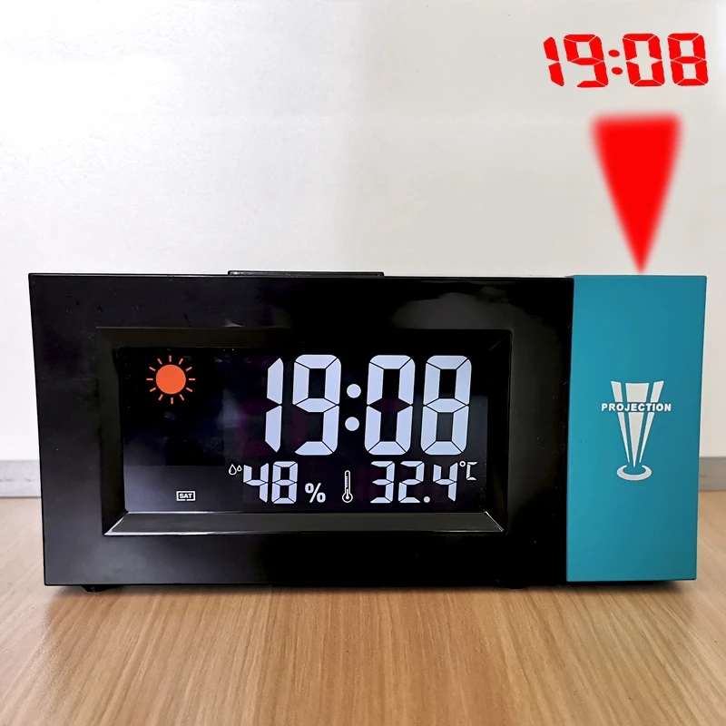 

Projection Digital Alarm Clock Date Snooze Function Adjustable Angle Backlight Projector Led Clock With Time Projection