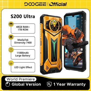 DOOGEE S200 Ultra 5G Telefono robusto 48 GB + 1 TB Dimensity 7400 Batteria da 11000 mAh 66 W 6,72 "FHD + 120 Hz Luce respiratoria Smartphone NFC