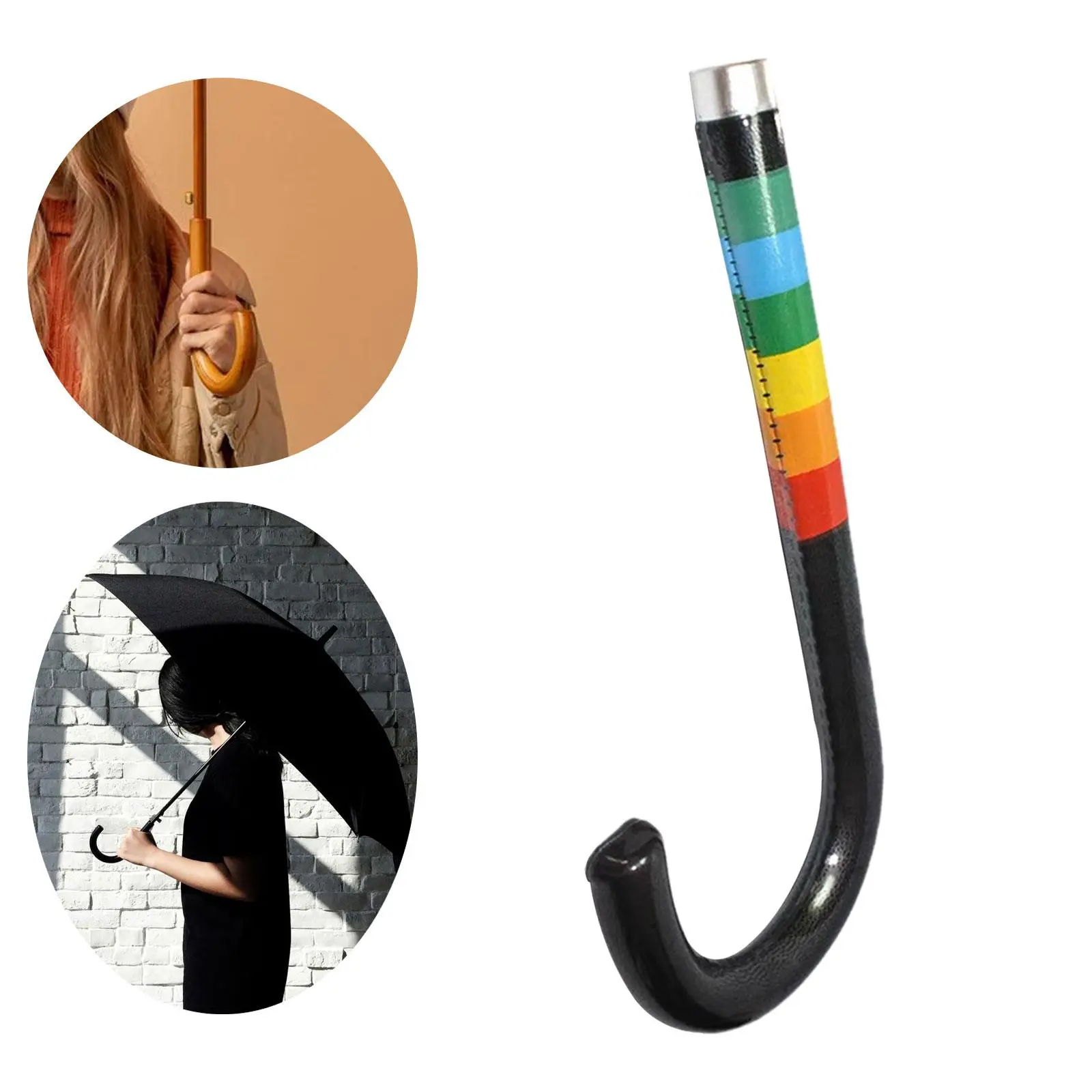 J Hook Handle 10mm Daily Use Part Creative Colorful Lightweight Wear Resistant