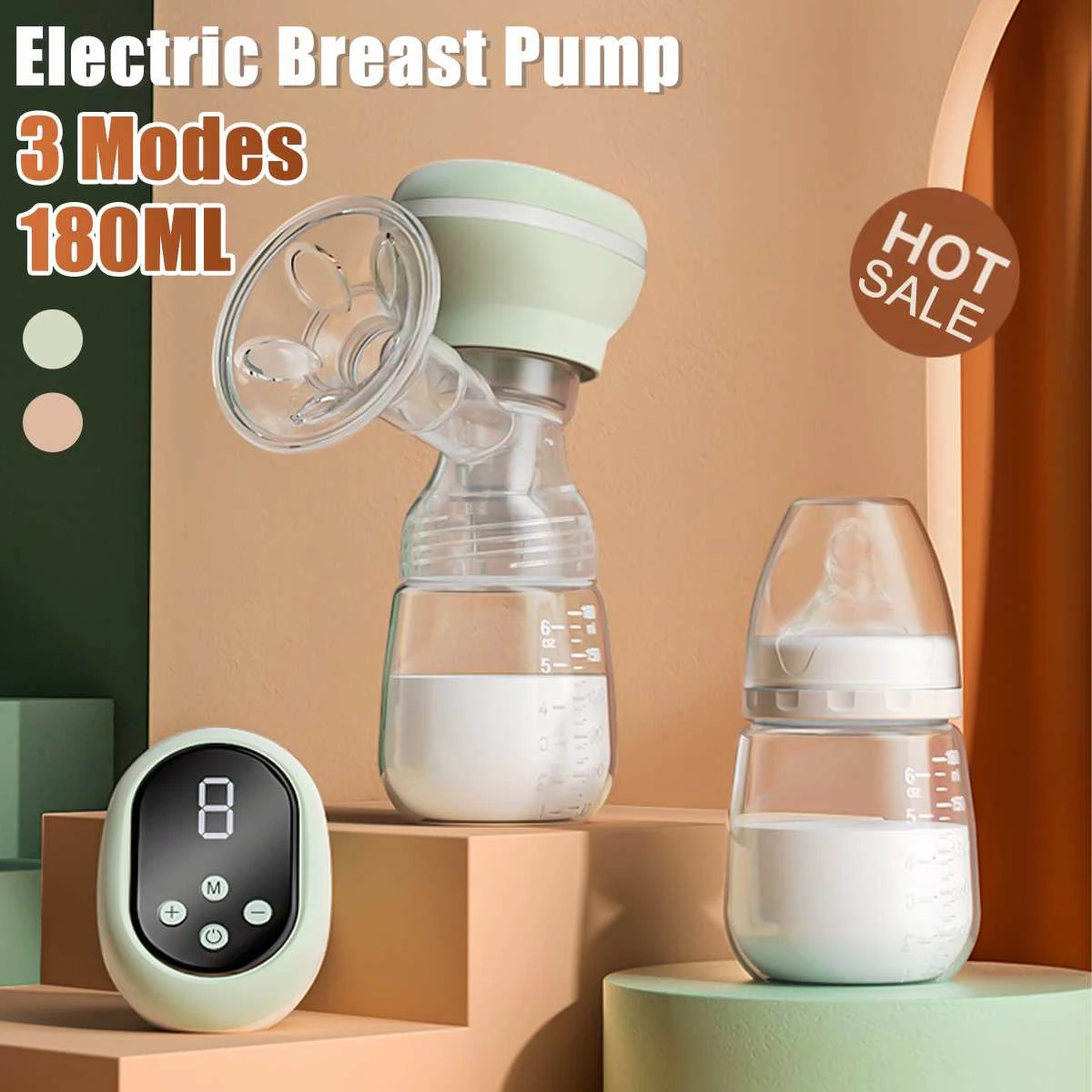 Electric Breast Pump Breast Massager Mute Milk Feeding Collector Portable Baby Breastfeeding Bottle Lactation Soft Painless Kids motif duo double electric breast pump