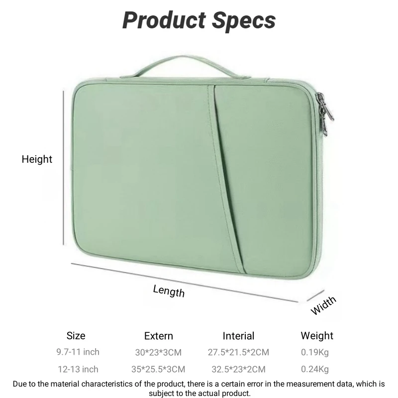 Premium Sleeve Pouch Case for Tablets - Portable Protective Cover in Elegant Design