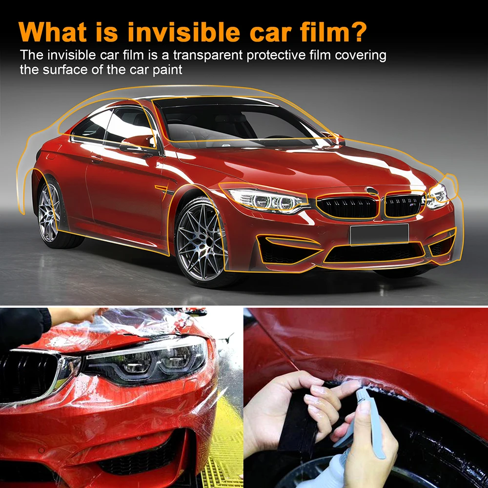 CarBumperPaintProtectionFilmClearBraPPFDecalKitforBMWM4F82