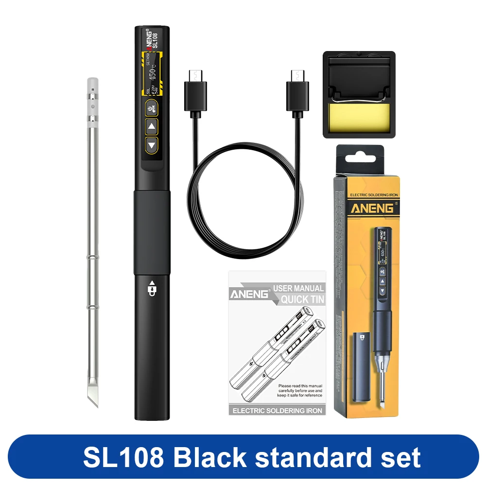 SL108 T12 Soldering Iron Portable 96w 100-450°C Adjustable Temperature Digital S