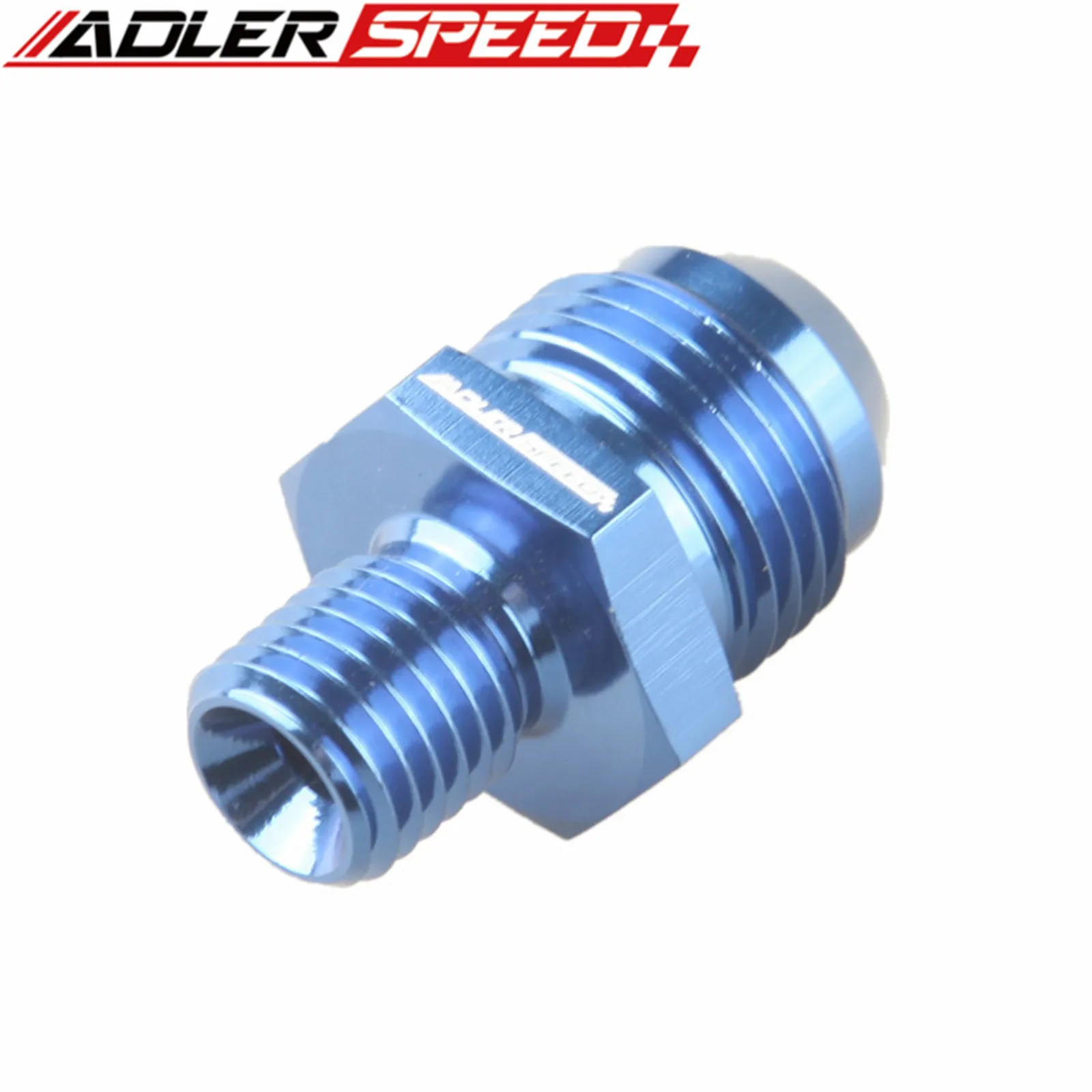 ADLERSPEED 범용 AN4 AN6 AN8 AN10 AN12 AN16 M12/M14/M16 x1.5 미터법 스트레이트 피팅 어댑터 파란색