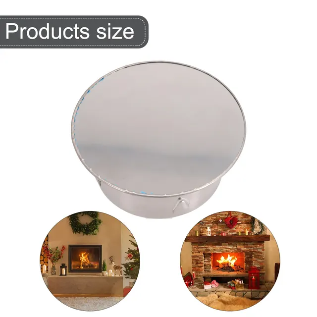 Copertura Foro Camino Ø200mm - In Acciaio Inox - Resistente Al Calore - Per Tubi Stufa E Canne Fumarie - Foto 3