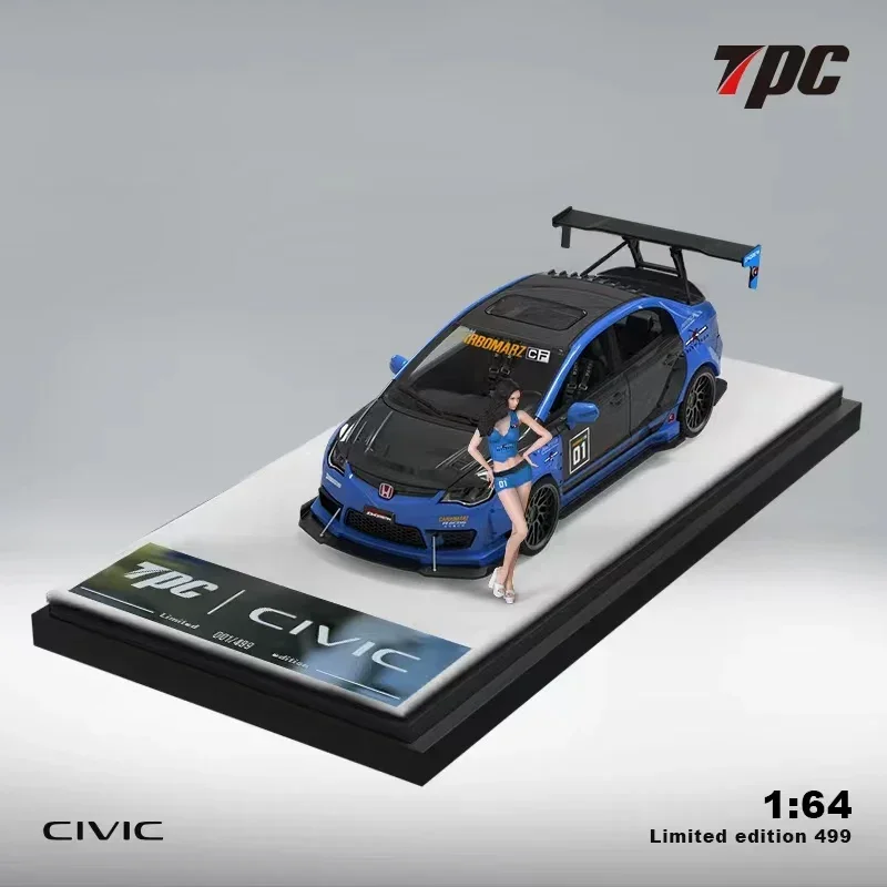 

TPC 1:64 civic FD2 взрывоопасная facelift blue limited499 Коллекционная литой автомобиль