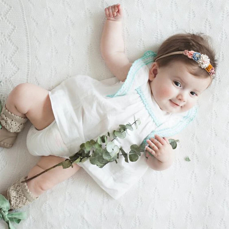 FOCUSNORM 11 Style Baby Girls Boys Princess Headbands Soft Elastic Flower Head Wraps Photo Props Hair Accessories for Infant
