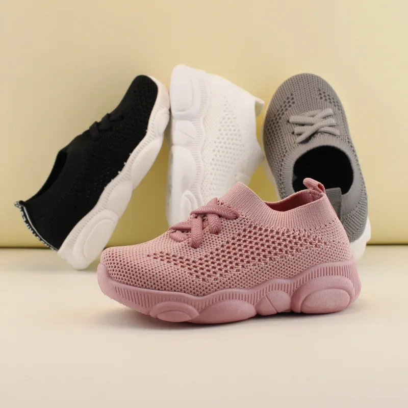 Baby Shoes Children Sports Shoes Girl 1 To 6 Years Toddler Boy Sneakers Breathable Kint Upper Slip On