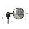 Motorcycle Handlebar Rearview Mirror Motorbike Handlebar Extended Mirrors Angle Adjustable Blind Spot Wide View Safety Mirror 2