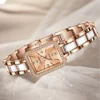 LIGE New Hot Brand Stainless Steel Strap Watch Women Luxury Gift Quartz Wristwatch Student Fashion Simple Square Quartz Watches 3