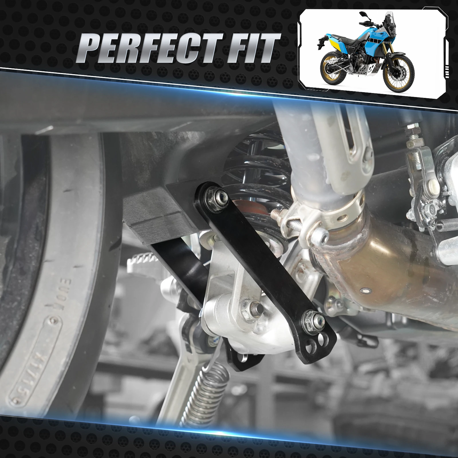 Für 2019-2024 Yamaha Tenere 700 Rally Edition XTZ700 Tenere 700 Motorrad Hinten Suspension Tieferlegung Link Kit 1,18 "07" 0,5" – Detail 4