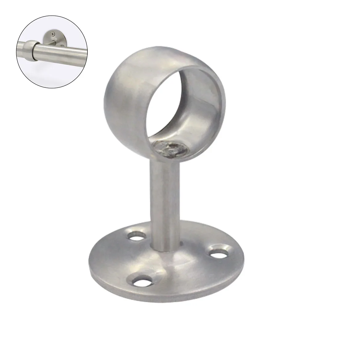 1 pc Support Shelf Tube Bracket 1inch Flange Wardrobe Closet Rod Rail Curtain Rod Bracket for Closet Storage / Shower Stand