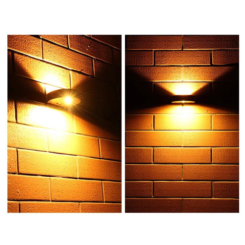 Solar Wall Lights Up and Down Solar Fence Lights Outdoor Waterproof LED for Wall Fence Garden Front Porch