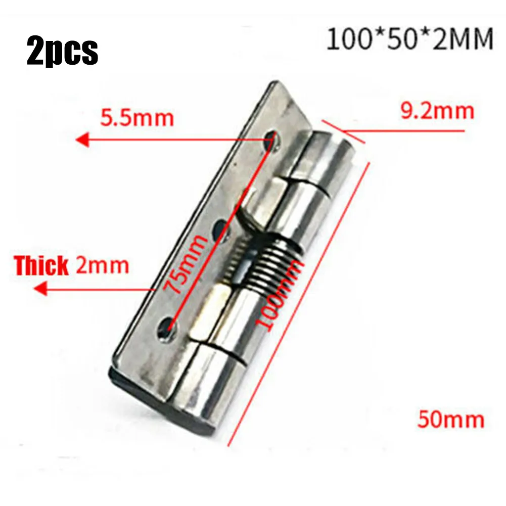 2Pcs Spring Hinges Self Closing Stainless Steel Door Hinge Hardware For Cupboard Windows Cabinets Jewelry Boxes Hinge Home Suppl