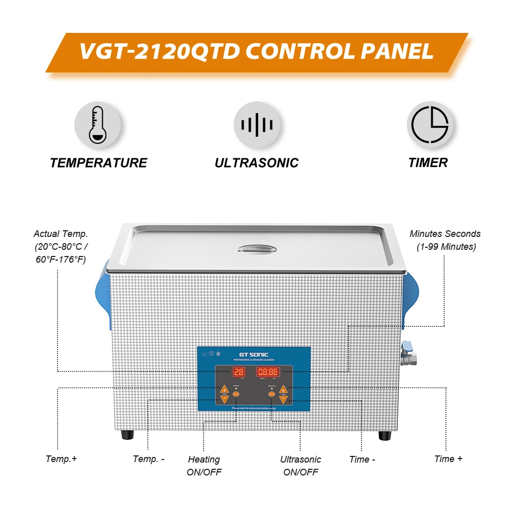 GTSONIC Ultrasonic Cleaner - 2L to 27L Digital Ultrasound Bath with Big Sale Price Description Image.This Product Can Be Found With The Tag Names Digital ultrasonic cleaner 6l, Ultrasonic cleaning machine 3l, Ultrasonic cleaning machine 6l