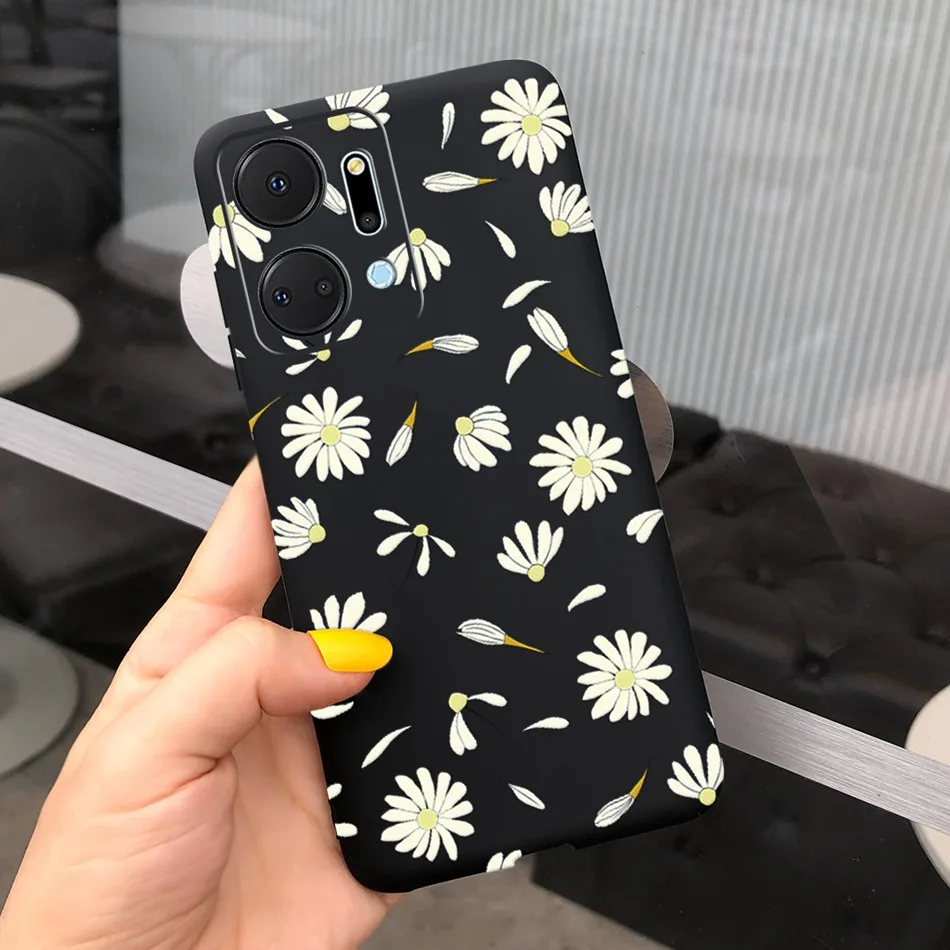 Beautiful Girl Sunflower Soft Silicone Bumper Phone Case