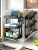 No-installation Bowl Rack Foldable Kitchen Rack for Dishes and Chopsticks Storage Box Punch-free Wall-mounted 1