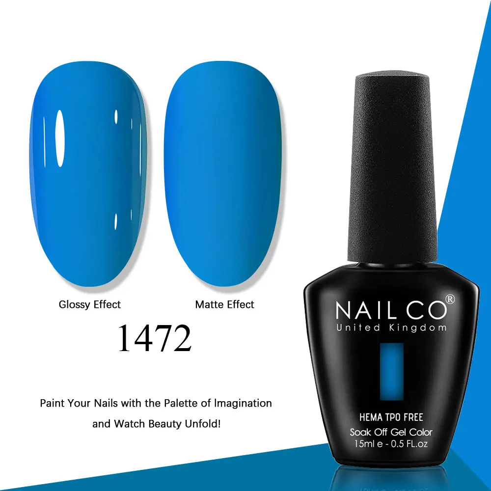 NAILCO Gel Nail Polish Pink Collection - 15ml Glitter & Nude UV LED Gel Varnish Set
