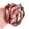 1 Pc Pet Cat Collar Personalized Antiloss Diy Custom Adjustable Leather Cat Collar With Bell Kitten Collar S/M/L Pet Accessories 3