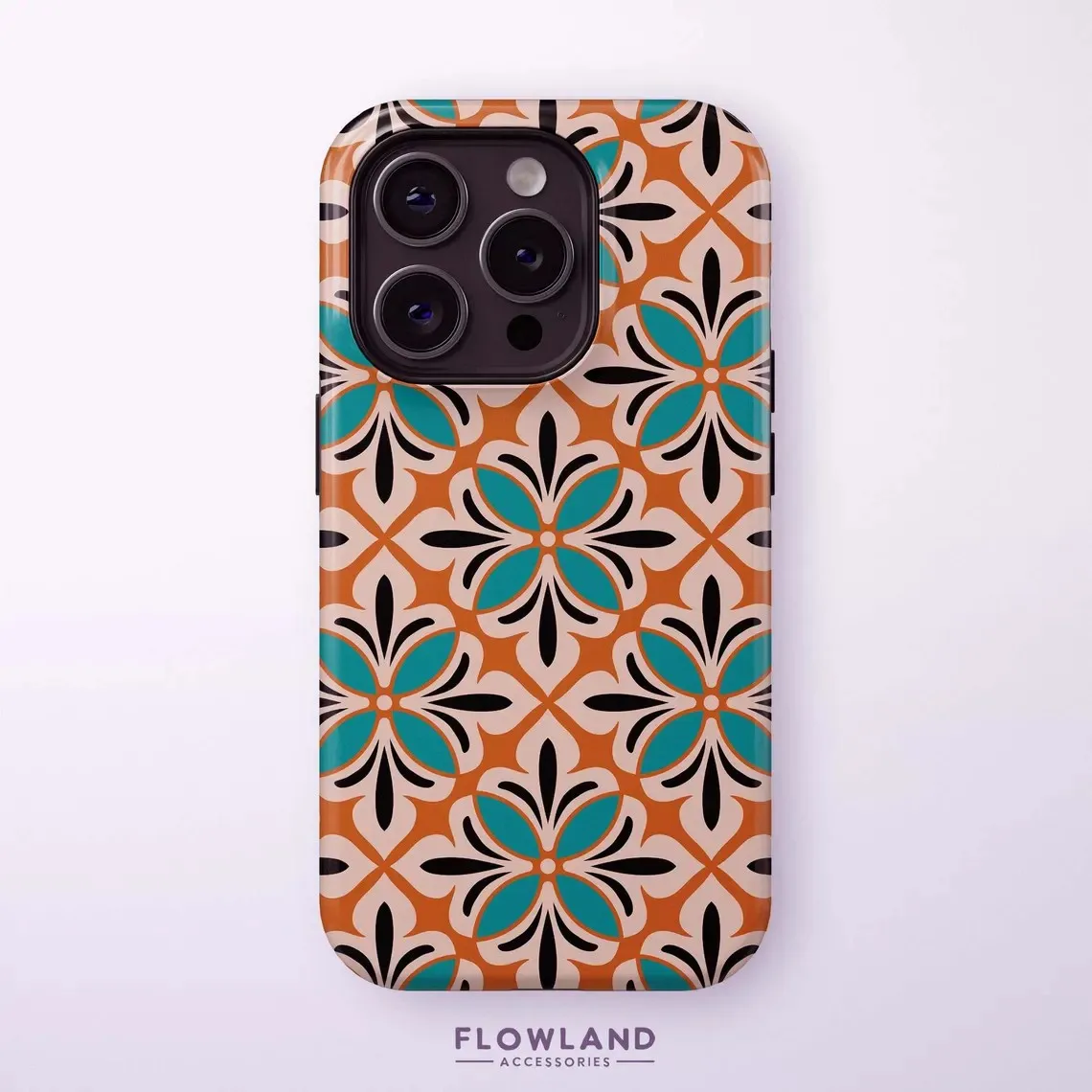 Vintage-Inspired Double-Layer Luxury Phone Case with Graphic Design