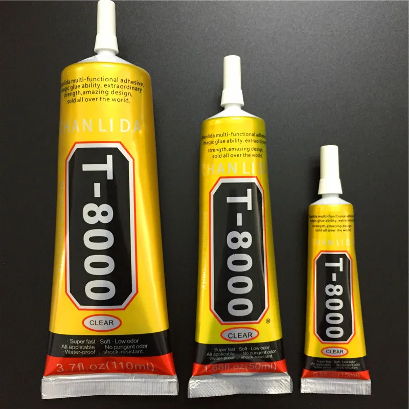 15ml Strong Super Repair Glue t8000 for Rhinestone Phone Screen Plastic Fabric Shoe Glass Craft With Applicator Precision Tip