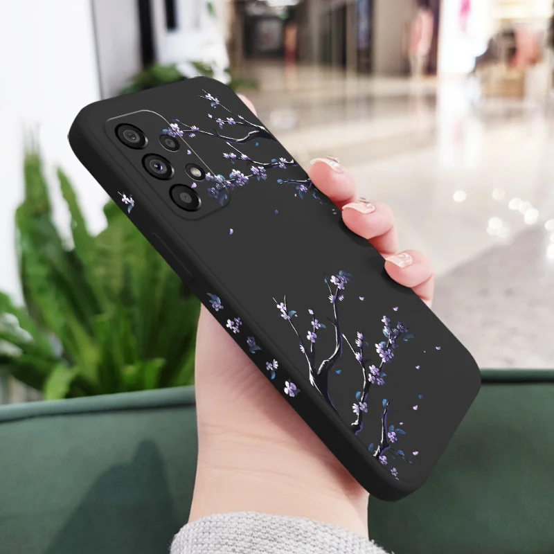 Purple Flower Rain Protective Phone Case Cover