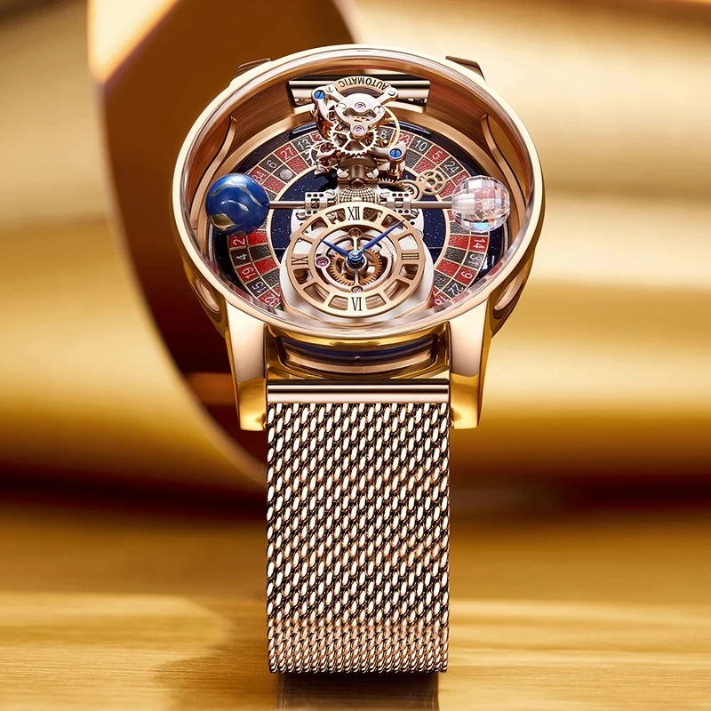 PINDU Design Celestial Series Russian Roulette Quartz Leather Watches Men Astronomical Casino Las Vegas Men Watch Montre Homme