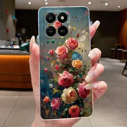 Luxury Butterfly Flower Clear Soft TPU Silicone Phone Case - Fashionable Transparent Cover for Honor 400 Smart 5G (TPU - TPU326)