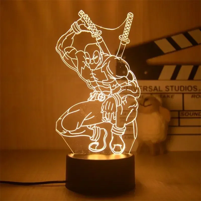 thumbnail image 1 of Lámpara de luces LED 3D con forma de Spiderman, figuras de acción de Ironman, Disney, para dormitorio de niños, juguetes LED, modelo de decoración, regalo para niños, 1 of 5