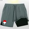 Anime Men's Sport Shorts Cool Sportswear Double-Deck Running Shorts Summer 2 In 1 Bottoms Fitness Training Jogging Short Pants 5