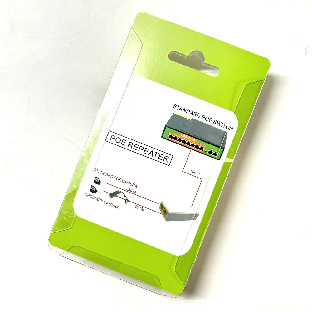 2포트 POE 리피터 10/100Mbps 1-2 PoE 연장기 IEEE802.3af/at 플러그 앤 플레이 48V 지원 PoE 스위치 NVR IP 카메라용
